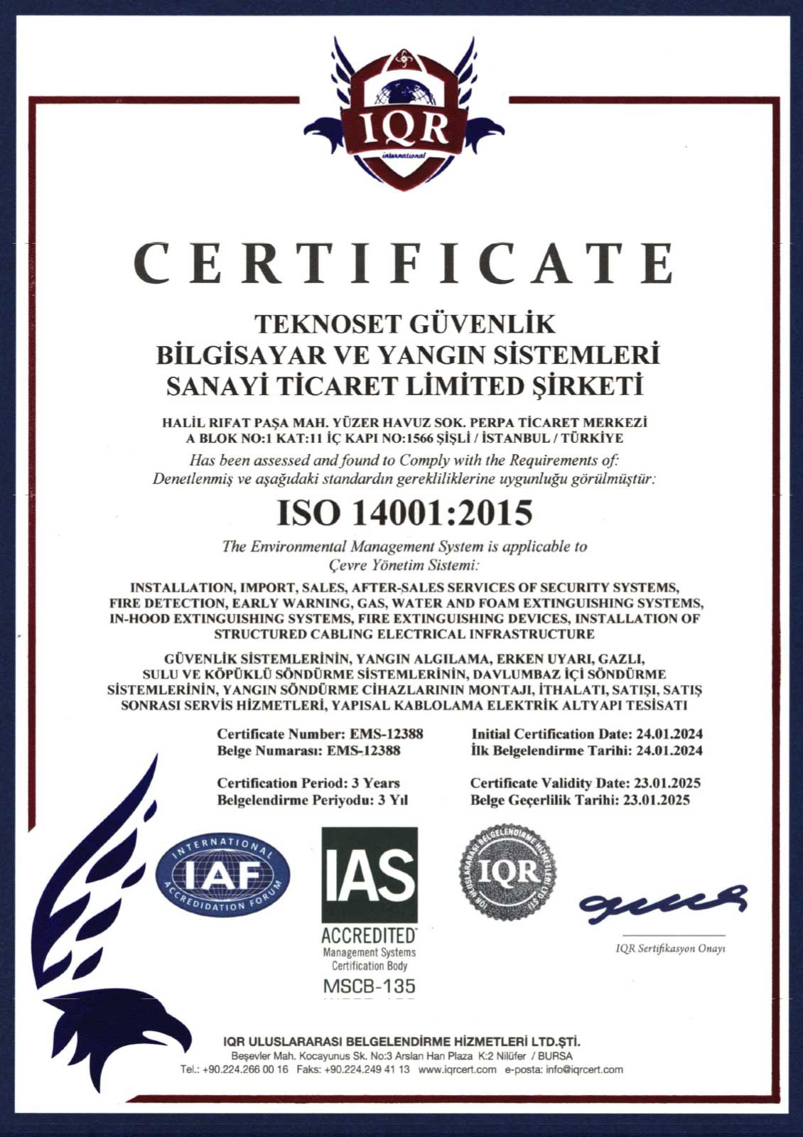 ISO 27001-2013 Belgesi