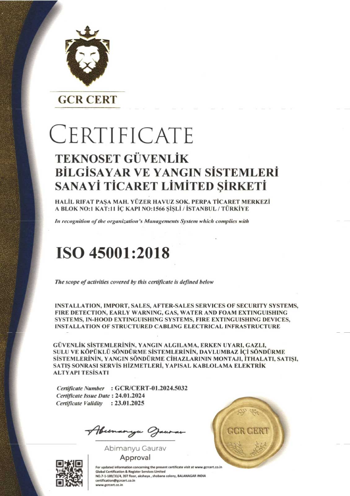 ISO 45001-2018 Belgesi